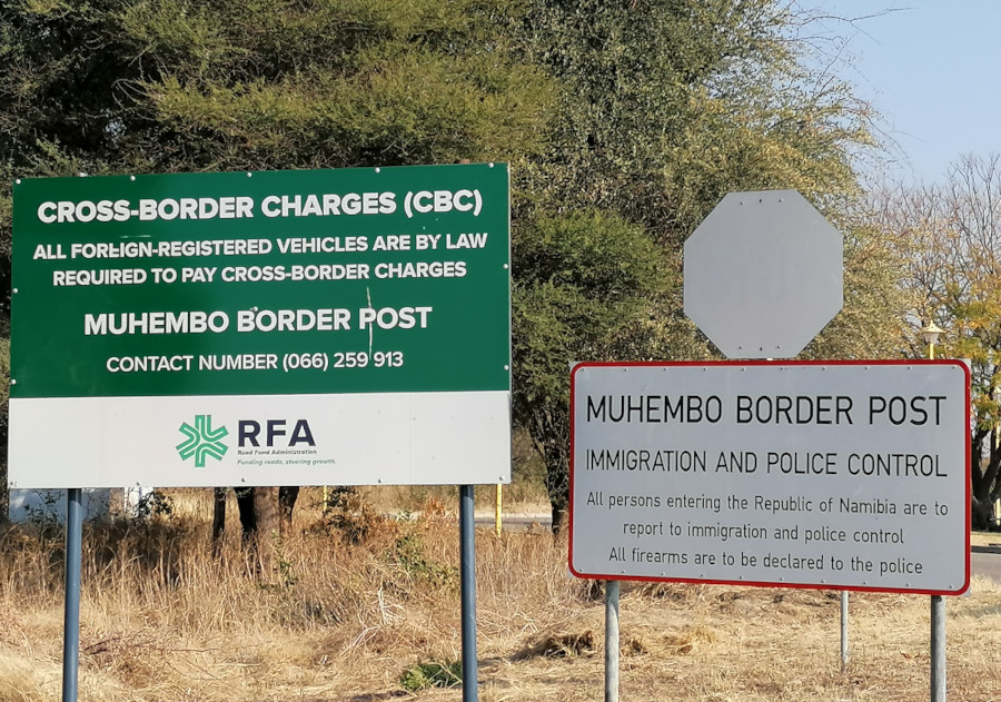 Grenzübergang nach Namibia.