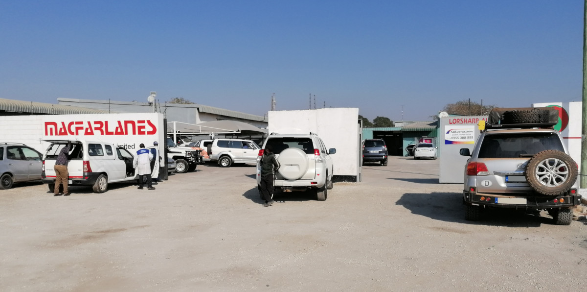 Außenansicht der Werkstatt.