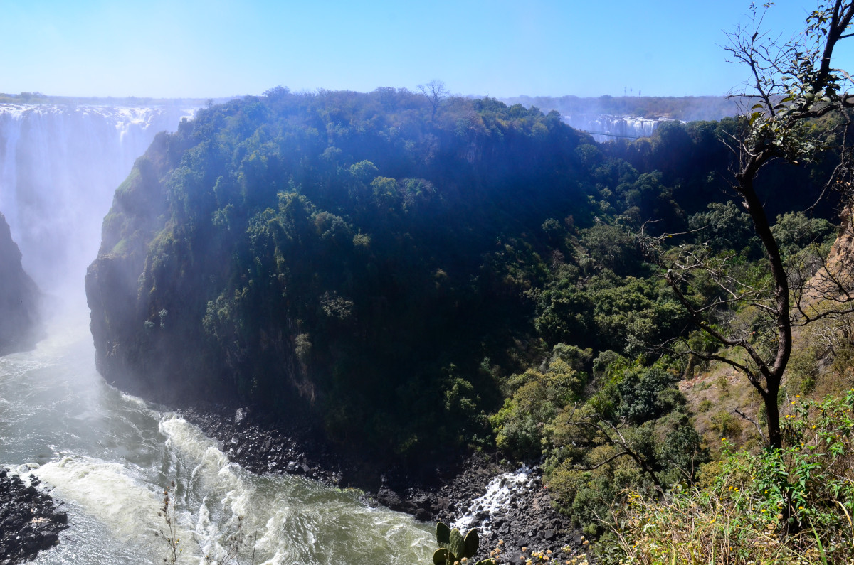 Blick auf den Abfluss.