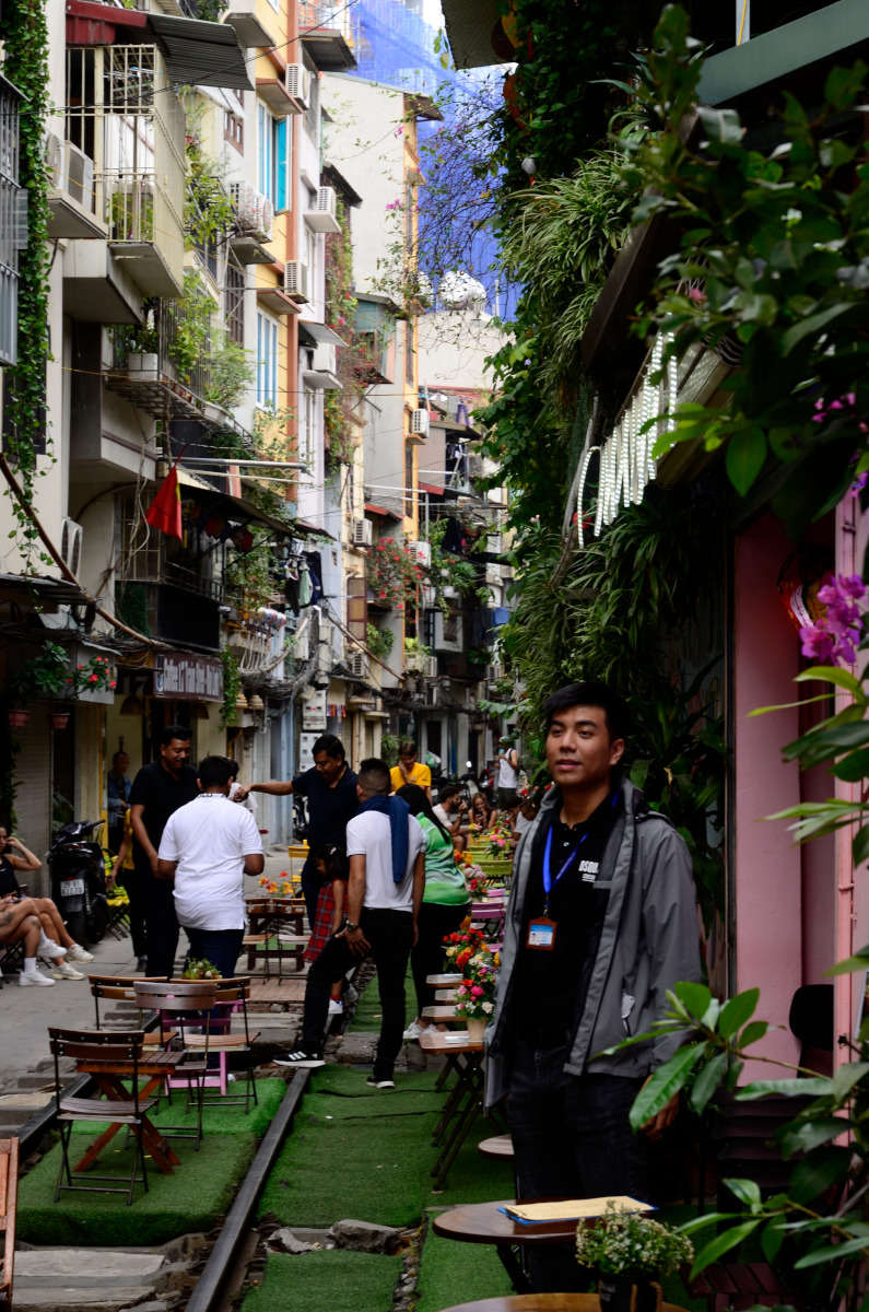 ... nach Ankunft des Zuges.