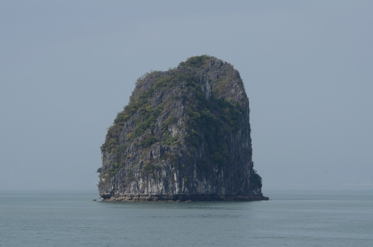 Stark bewachsener Karstkegel