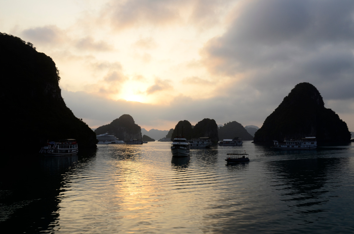 Beginnender Sonnenuntergang