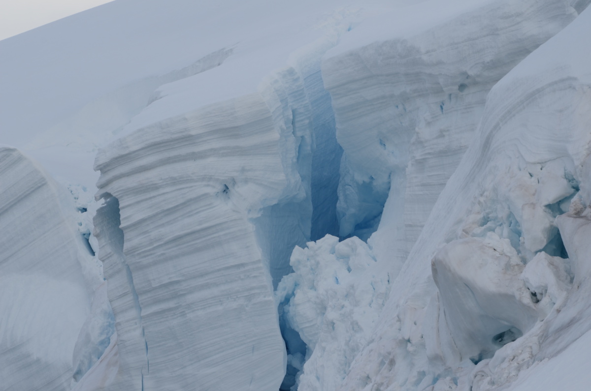 Spalten im Eis.